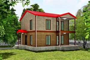 134 m² İki Katlı Prefabrik Ev 