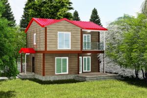 110 m² İki Katlı Prefabrik Ev 